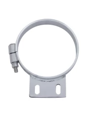 (BULK) CHROME PETERBILT CAB 6" EXHAUST CLAMP (BULK) CHROME PETERBILT CAB 6" EXHAUST CLAMP