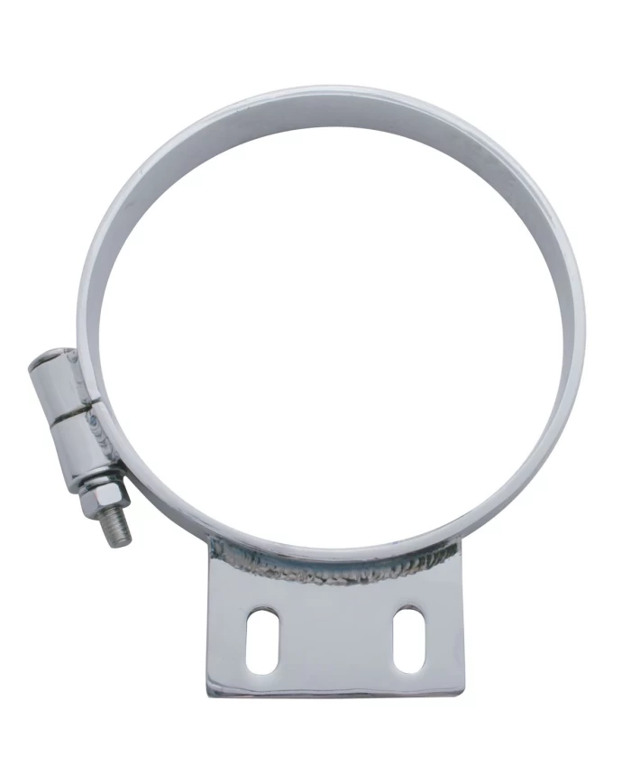 (BULK) CHROME PETERBILT CAB 7" EXHAUST CLAMP (BULK) CHROME PETERBILT CAB 7" EXHAUST CLAMP