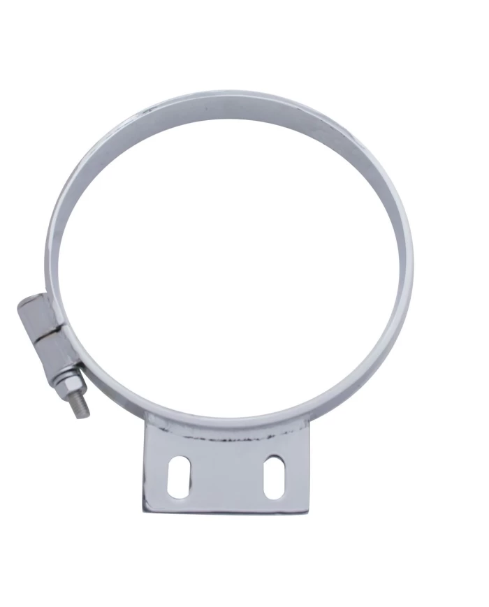 (BULK) CHROME PETERBILT CAB 8" EXHAUST CLAMP (BULK) CHROME PETERBILT CAB 8" EXHAUST CLAMP