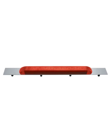(BULK) CHROME TOP MUD FLAP PLATE W/ 11 RED LED 17" LIGHT BAR - RED LENS (BULK) CHROME TOP MUD FLAP PLATE W/ 11 RED LED 17" LIGHT BAR - RED LENS