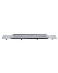 (BULK) CHROME TOP MUD FLAP PLATE W/ 11 RED LED 17" LIGHT BAR - CLEAR LENS (BULK) CHROME TOP MUD FLAP PLATE W/ 11 RED LED 17" LIGHT BAR - CLEAR LENS