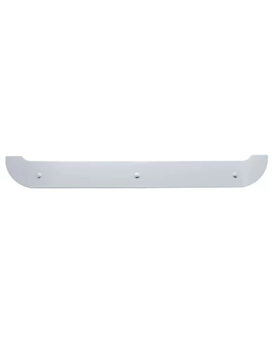 (BULK) CHROME 4"L x 24"W CONTOUR BOTTOM MUD FLAP PLATE - BOLT THRU (BULK) CHROME 4"L x 24"W CONTOUR BOTTOM MUD FLAP PLATE - BOLT THRU