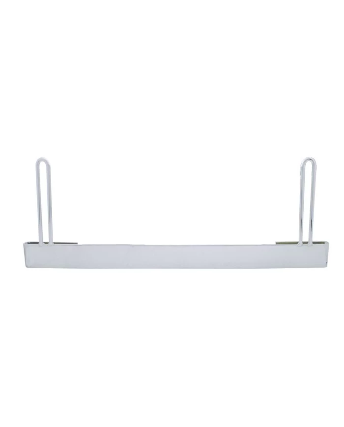 (BULK) CHROME 9"L x 24"W PETERBILT BATTERY BOX ANTI-SAIL BRACKET W/ 2" BOTTOM PLATE