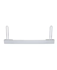 (BULK) CHROME 9"L x 24"W PETERBILT BATTERY BOX ANTI-SAIL BRACKET W/ 2" BOTTOM PLATE