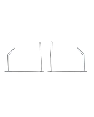 (2/BULK) CHROME 24"W 45° ANGLED ANTI-SAIL BRACKET (2/BULK) CHROME 24"W 45° ANGLED ANTI-SAIL BRACKET