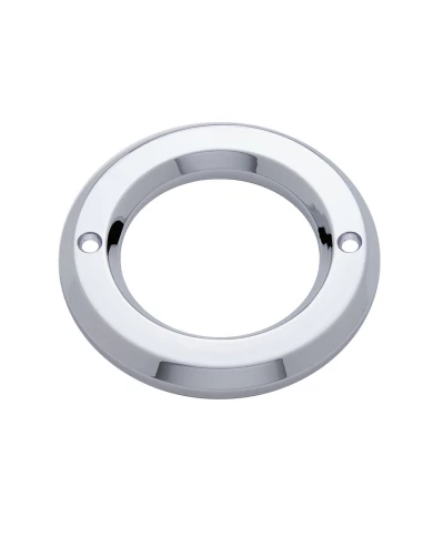 (CARD) CHROME PLASTIC 2" ROUND BEZEL W/O VISOR (CARD) CHROME PLASTIC 2" ROUND BEZEL W/O VISOR