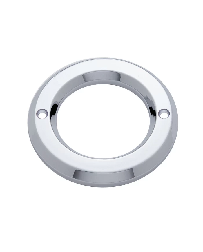 (CARD) CHROME PLASTIC 2" ROUND BEZEL W/O VISOR