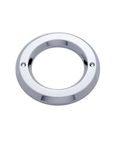 (CARD) CHROME PLASTIC BEZEL W/O VISOR - 2 1/2" ROUND (CARD) CHROME PLASTIC BEZEL W/O VISOR - 2 1/2" ROUND