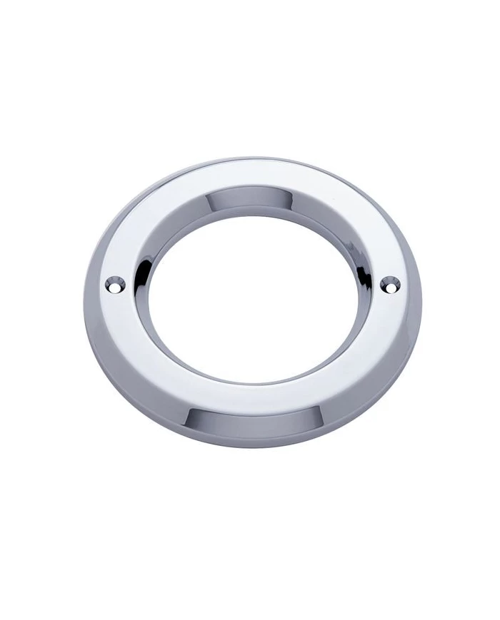 (CARD) CHROME PLASTIC BEZEL W/O VISOR - 2 1/2" ROUND