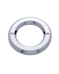 (CARD) CHROME PLASTIC BEZEL W/O VISOR - 2 1/2" ROUND
