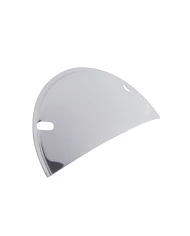 7" HALF MOON HEADLIGHT SHIELD, CHROME PLATED