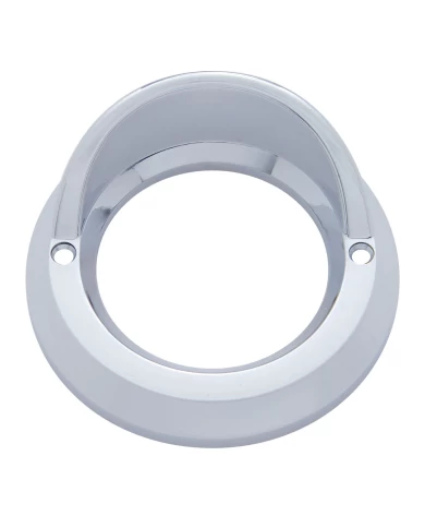 (BULK) CHROME PLASTIC BEZEL W/ VISOR - 2" ROUND (BULK) CHROME PLASTIC BEZEL W/ VISOR - 2" ROUND