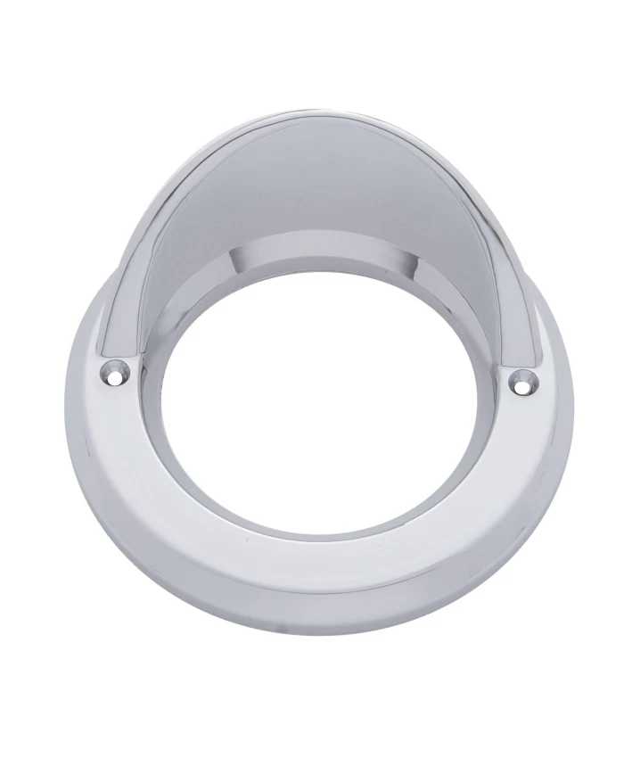 (CARD) CHROME PLASTIC BEZEL W/ VISOR-2 1/2" ROUND