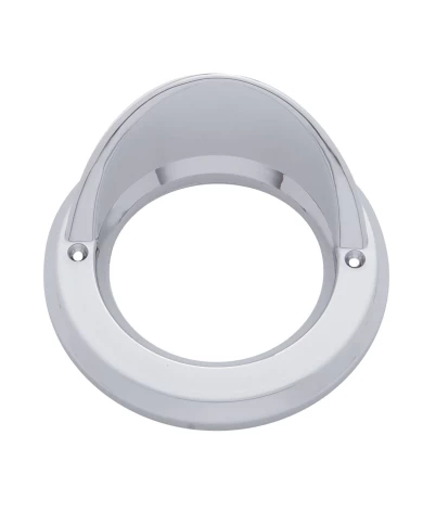 (BULK) CHROME PLASTIC BEZEL W/ VISOR-2 1/2" ROUND (BULK) CHROME PLASTIC BEZEL W/ VISOR-2 1/2" ROUND