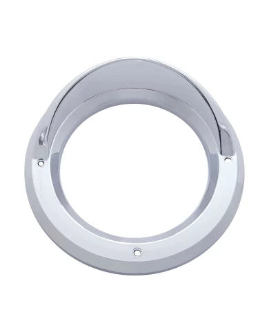 (CARD) CHROME PLASTIC 4" BEZEL W/ VISOR (CARD) CHROME PLASTIC 4" BEZEL W/ VISOR
