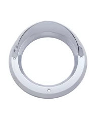 (CARD) CHROME PLASTIC 4" BEZEL W/ VISOR