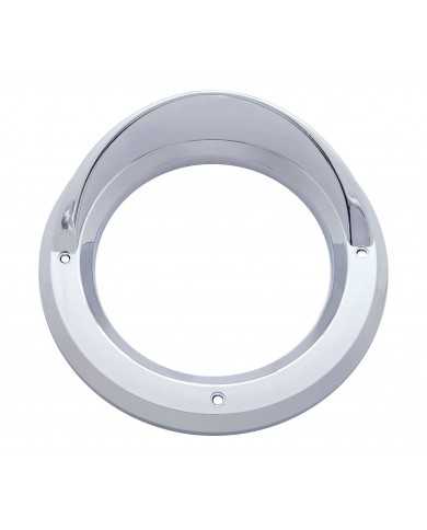 (BULK) CHROME PLASTIC BEZEL W/ VISOR - 4" ROUND (BULK) CHROME PLASTIC BEZEL W/ VISOR - 4" ROUND