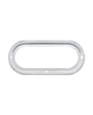 (CARD) CHROME PLASTIC OVAL BEZEL W/ VISOR