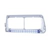UP32580-14 LED Headlight Bezel For 1989-2009 Freightliner FLD - Driver - Blue LED/Clear Lens