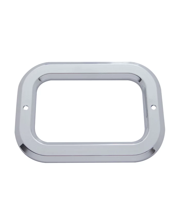 (CARD) CHROME PLASTIC RECTANGULAR BEZEL W/O VISOR