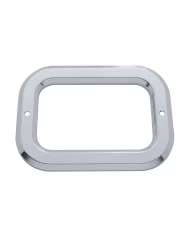 (CARD) CHROME PLASTIC RECTANGULAR BEZEL W/O VISOR