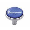 UP23351-"Emergency" Long Air Valve Knob - Blue Glossy Sticker