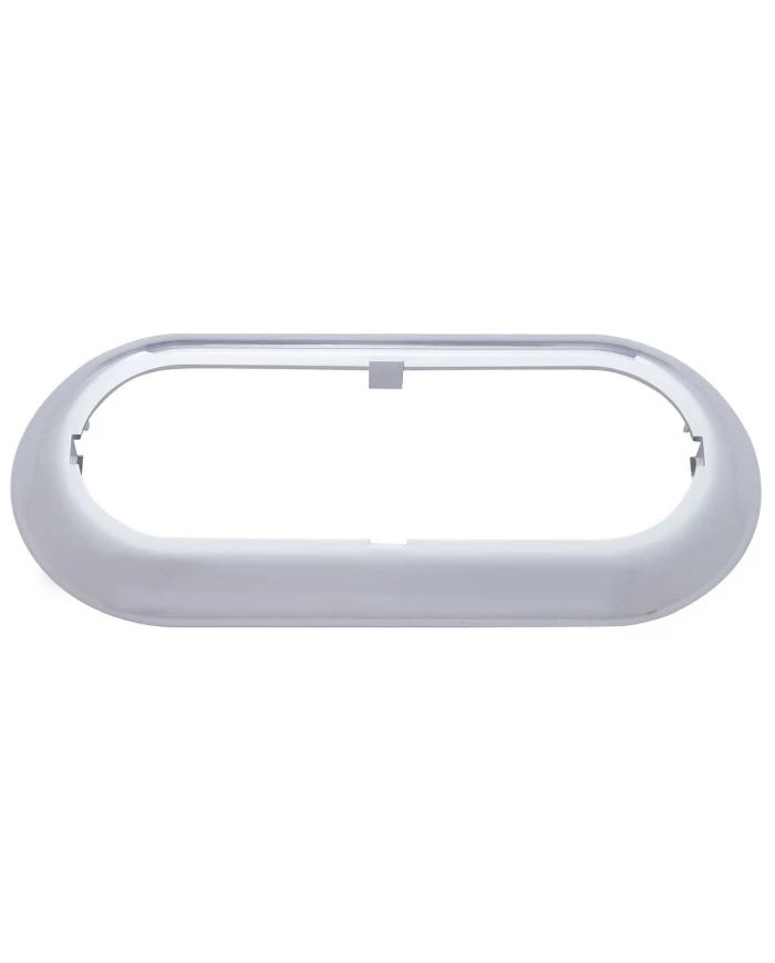 (BULK) CHROME PLASTIC SNAP-ON OVAL LIGHT BEZEL (BULK) CHROME PLASTIC SNAP-ON OVAL LIGHT BEZEL