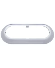 (BULK) CHROME PLASTIC SNAP-ON OVAL LIGHT BEZEL
