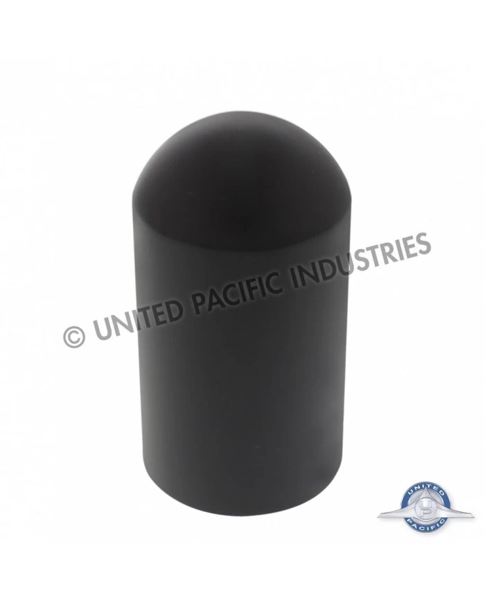 (BULK) BLACK 33 MM X 3 3/4" DOME NUT COVER - THREAD-ON