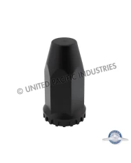 (BULK) BLACK 33MM X 2 3/4" THREAD-ON NUT COVER WUITH FLANGE