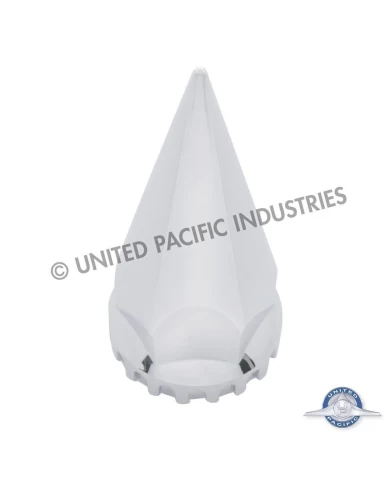 (BULK) CHROME PLASTIC 33 MM THREAD-ON SPIKE NUT COVER