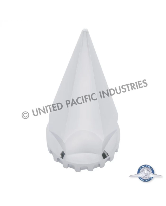 (BULK) CHROME PLASTIC 33 MM THREAD-ON SPIKE NUT COVER