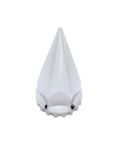 (BULK) CHROME PLASTIC 33 MM THREAD-ON SPIKE NUT COVER