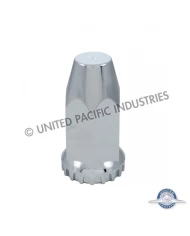 (BULK) CHROME PLASTIC 33MM 4" TALL THREAD-ON NUT COVER (BULK) CHROME PLASTIC 33MM 4" TALL THREAD-ON NUT COVER