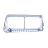 UP32584-14 LED Headlight Bezel For 1989-2009 Freightliner FLD - Passenger - Blue LED/Clear Lens