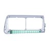 UP32585-14 LED Headlight Bezel For 1989-2009 Freightliner FLD - Passenger - Green LED/Clear Lens