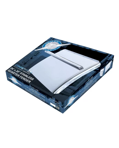 (2/CBOX) 24” X 24” STAINLESS QUARTER FENDER SET - COMPETITION SERIES