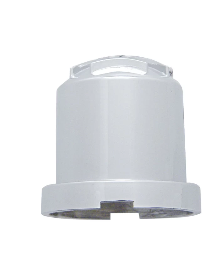 (10/PACK) CHROME PLASTIC 3/4" x 7/8" IRON CROSS NUT COVER (10/PACK) CHROME PLASTIC 3/4" x 7/8" IRON CROSS NUT COVER
