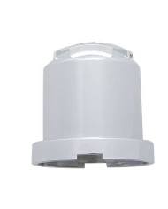 (10/PACK) CHROME PLASTIC 3/4" x 1 1/2" IRON CROSS NUT COVER (10/PACK) CHROME PLASTIC 3/4" x 1 1/2" IRON CROSS NUT COVER