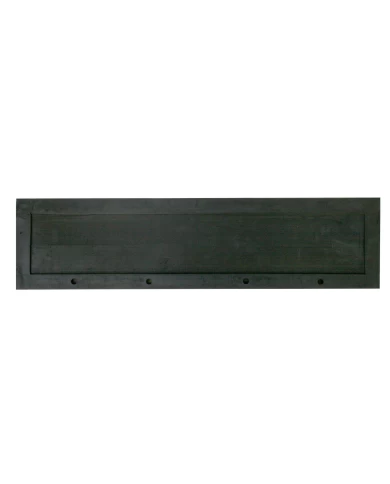 (BULK) BLACK RUBBER 24"W X 6"L QUARTER FENDER TOP MUD FLAP - 5 1/16" HOLE (BULK) BLACK RUBBER 24"W X 6"L QUARTER FENDER TOP MUD FLAP - 5 1/16" HOLE
