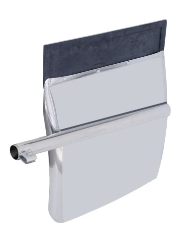 (2/BULK) STAINLESS STEEL ECONOMY 24" W x 24" L QUARTER FENDER - TUBE BRACKET