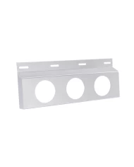 (BULK) STAINLESS STEEL TOP MUD FLAP LIGHT BRACKET W/ THREE 4" LIGHT CUTOUTS (BULK) STAINLESS STEEL TOP MUD FLAP LIGHT BRACKET W/ THREE 4" LIGHT CUTOUTS