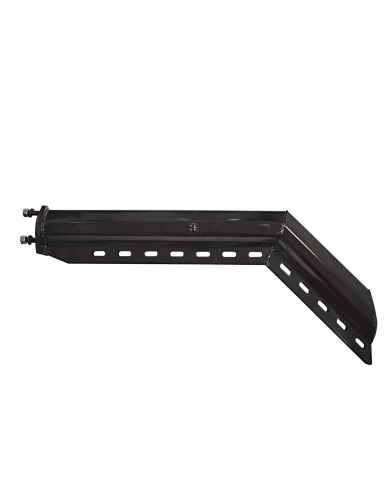(2/BULK) BLACK ANGLED 30" HEAVY DUTY SPRING LOADED 45° ANGLED MUD FLAP HANGER - 1 1/8" BOLT PATTERN (2/BULK) BLACK ANGLED 30" HEAVY DUTY SPRING LOADED 45° ANGLED MUD FLAP HANGER - 1 1/8" BOLT PATTERN
