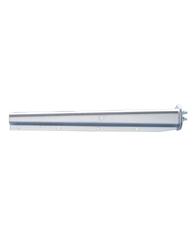 (2/BULK) CHROME 30" LIGHT DUTY SPRING LOADED STRAIGHT MUD FLAP HANGER W/ END CAP - 1 1/8" BOLT PATTERN (2/BULK) CHROME 30" LIGHT DUTY SPRING LOADED STRAIGHT MUD FLAP HANGER W/ END CAP - 1 1/8" BOLT PATTERN