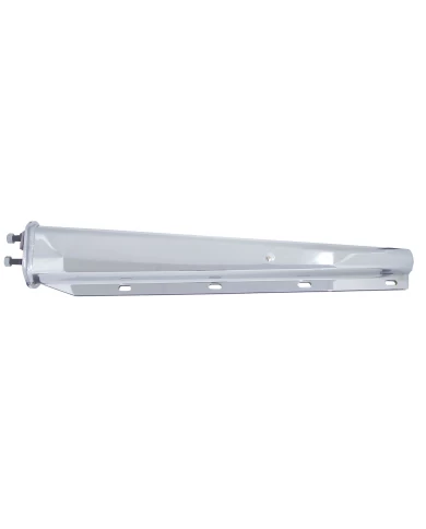(2/BULK) CHROME 30" HEAVY DUTY SPRING LOADED STRAIGHT MUD FLAP HANGER - 2" BOLT PATTERN (2/BULK) CHROME 30" HEAVY DUTY SPRING LOADED STRAIGHT MUD FLAP HANGER - 2" BOLT PATTERN