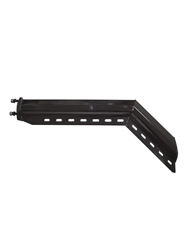 (2/BULK) BLACK 30" HEAVY DUTY SPRING LOADED 45° ANGLED MUD FLAP HANGER - 2 1/2" BOLT PATTERN