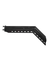 (2/BULK) BLACK 30" HEAVY DUTY SPRING LOADED 45° ANGLED MUD FLAP HANGER - 2 1/2" BOLT PATTERN