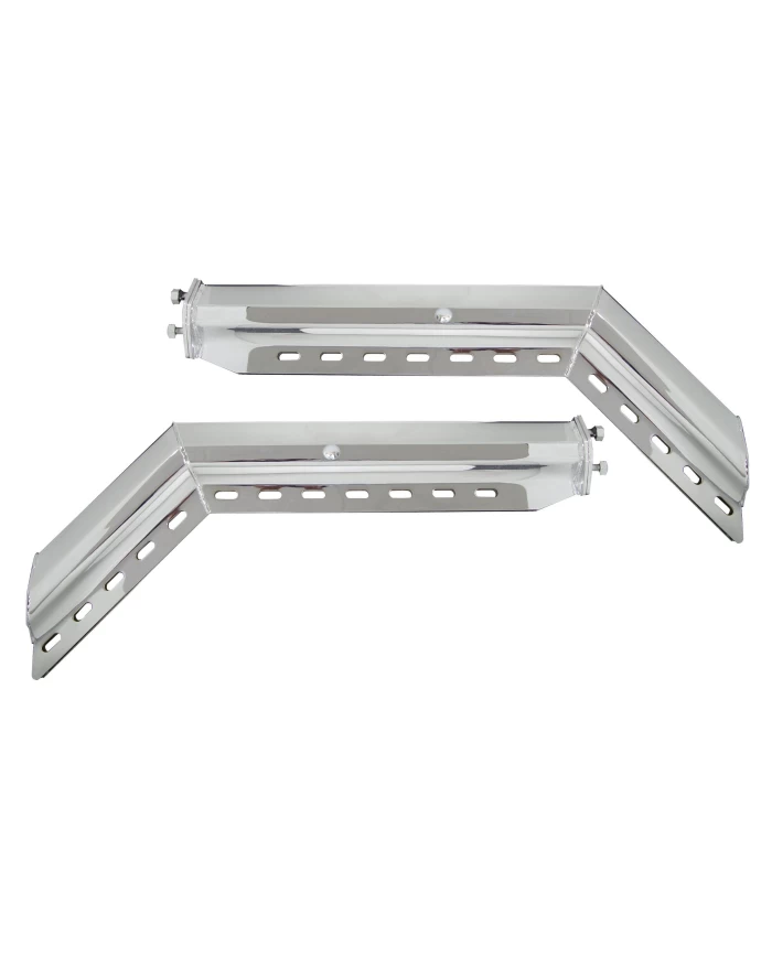 (2/BULK) STAINLESS STEEL 30" HEAVY DUTY SPRING LOADED 45° ANGLED MUD FLAP HANGER - 2" BOLT PATTERN
