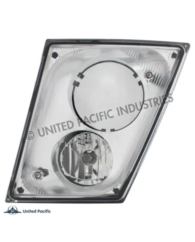 UP32592-Chrome Fog Light Assembly For 2003-2017 Volvo VN/VNL - Driver