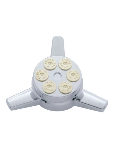 (CARD) CHROME PLASTIC SPINNER - GUN CYLINDER